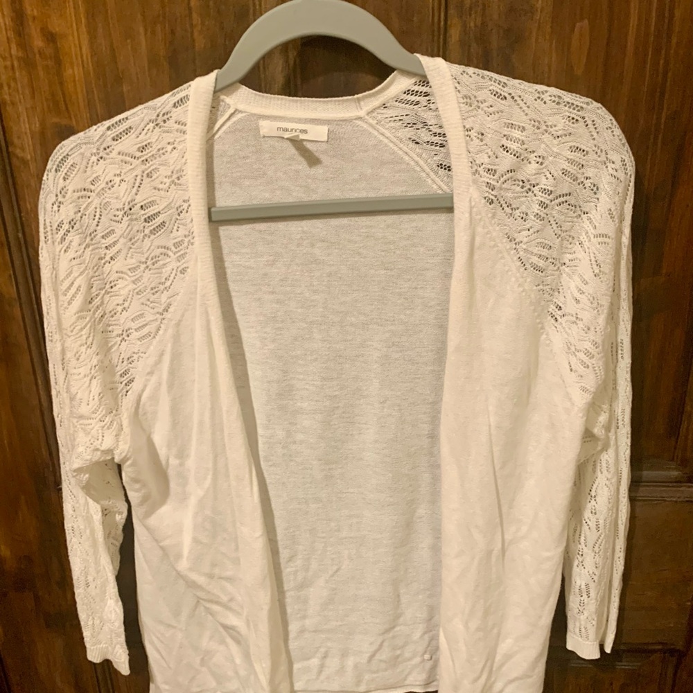 Maurices White Lace Cardigan Sweater